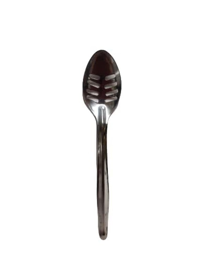 Dynore Stainless Steel 2 pcs Small Slotted/Plating Pickle/Aachar Spoon. - Image 3